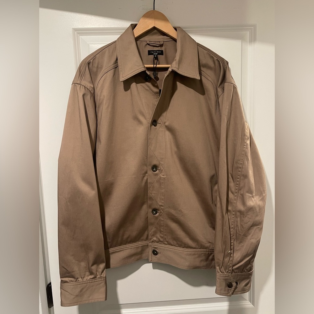 rag & bone Men's Lightweight Tan Shirt Jacket - Picture 7 of 13